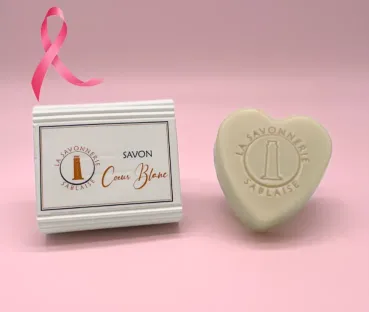 Savon Saponifié à Froid Coeur Blanc - véritable soin nourrissant