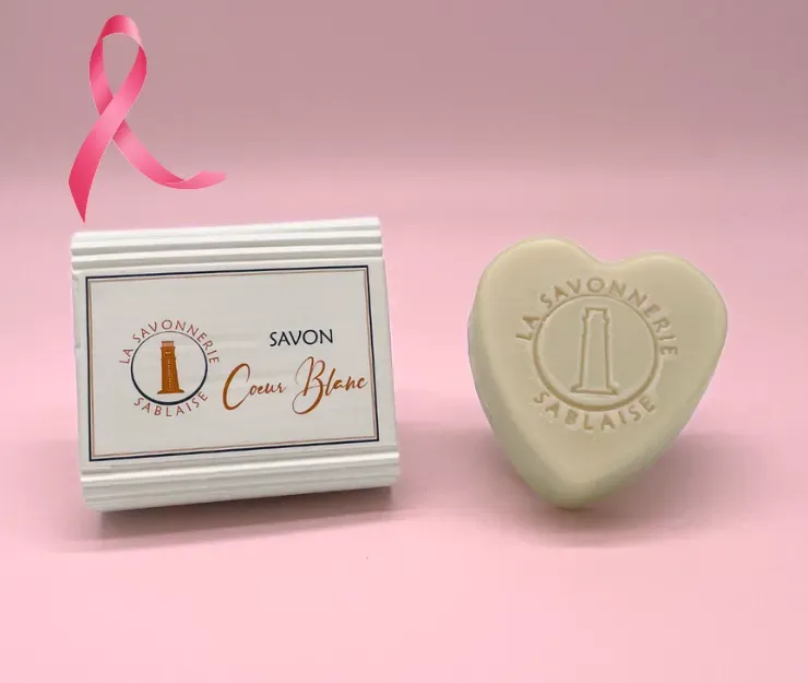 Savon Saponifié à Froid Coeur Blanc - véritable soin nourrissant